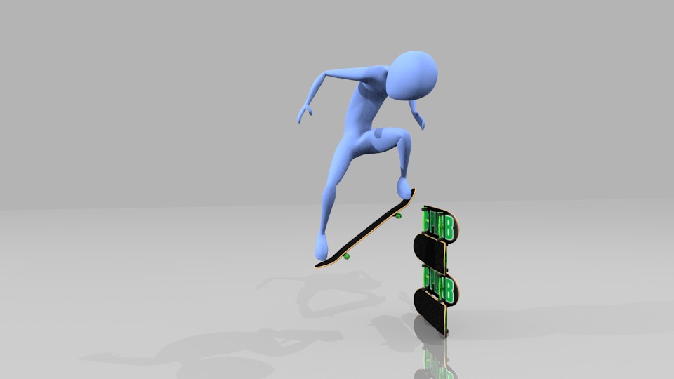Skateboard ollie animation preview image 1